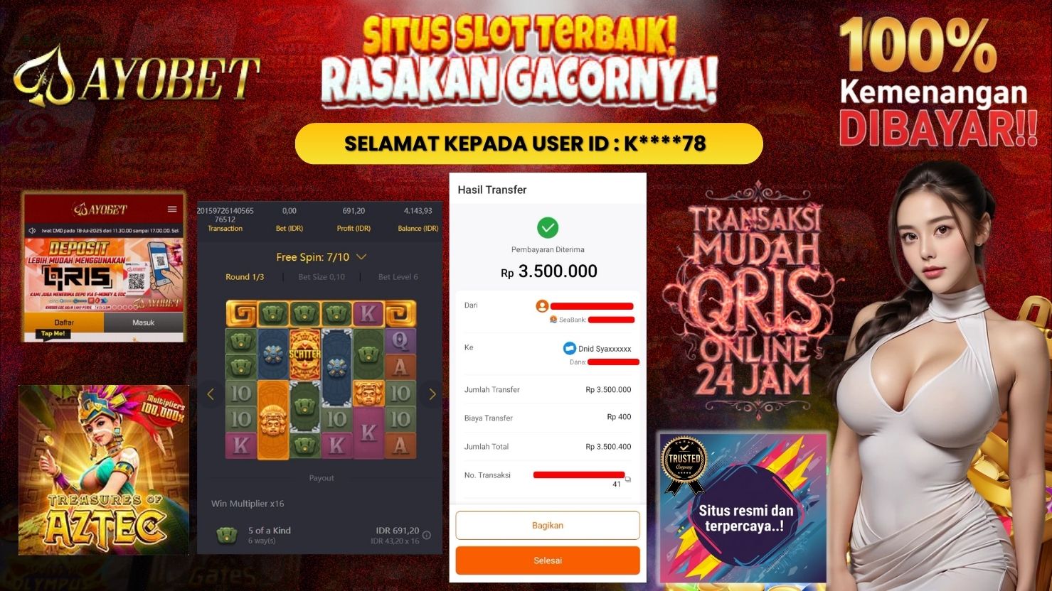 AYOBET JACKPOT SLOT TREASURES OF AZTEC